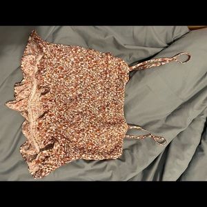 really cute floral croptop with tie knot in the back